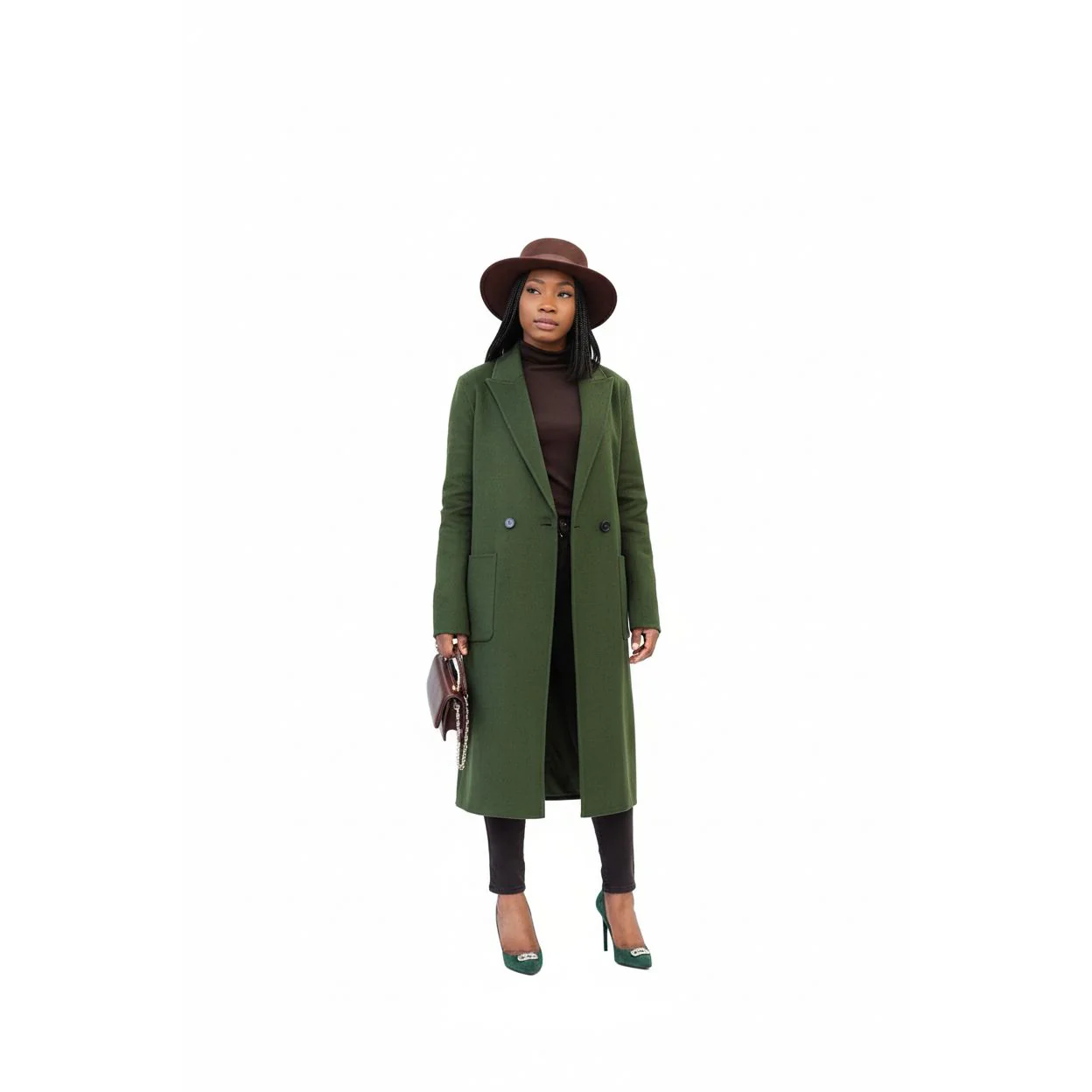 Side Pocketed Long Coat