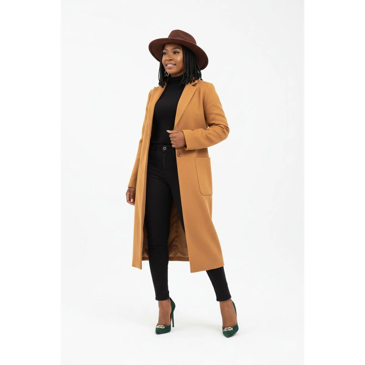 Side Pocketed Long Coat - Image 2
