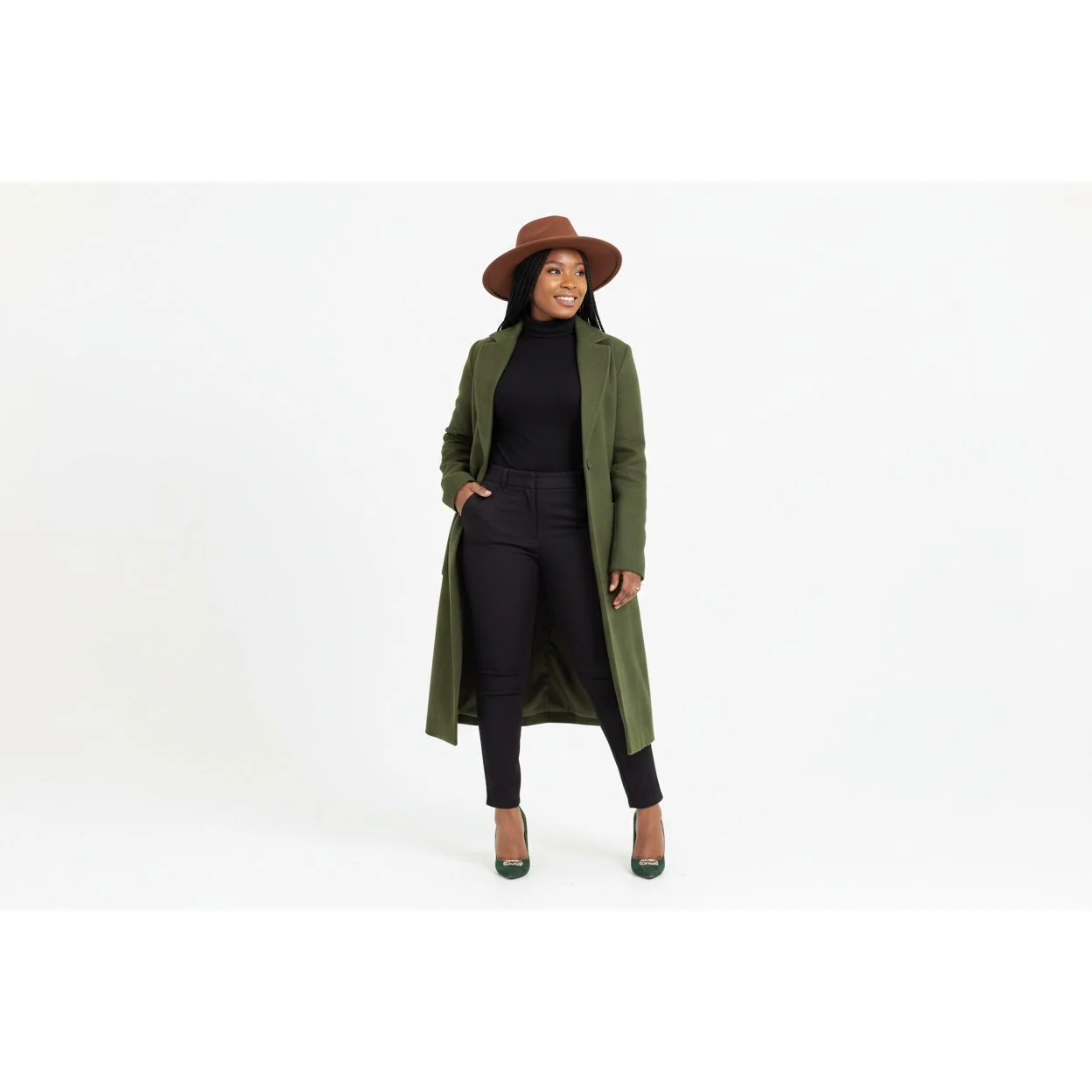 Side Pocketed Long Coat - Image 5