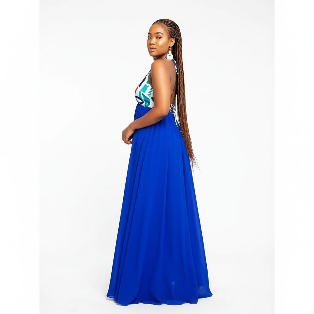 Side Slit Chiffon maxi dress - Image 2