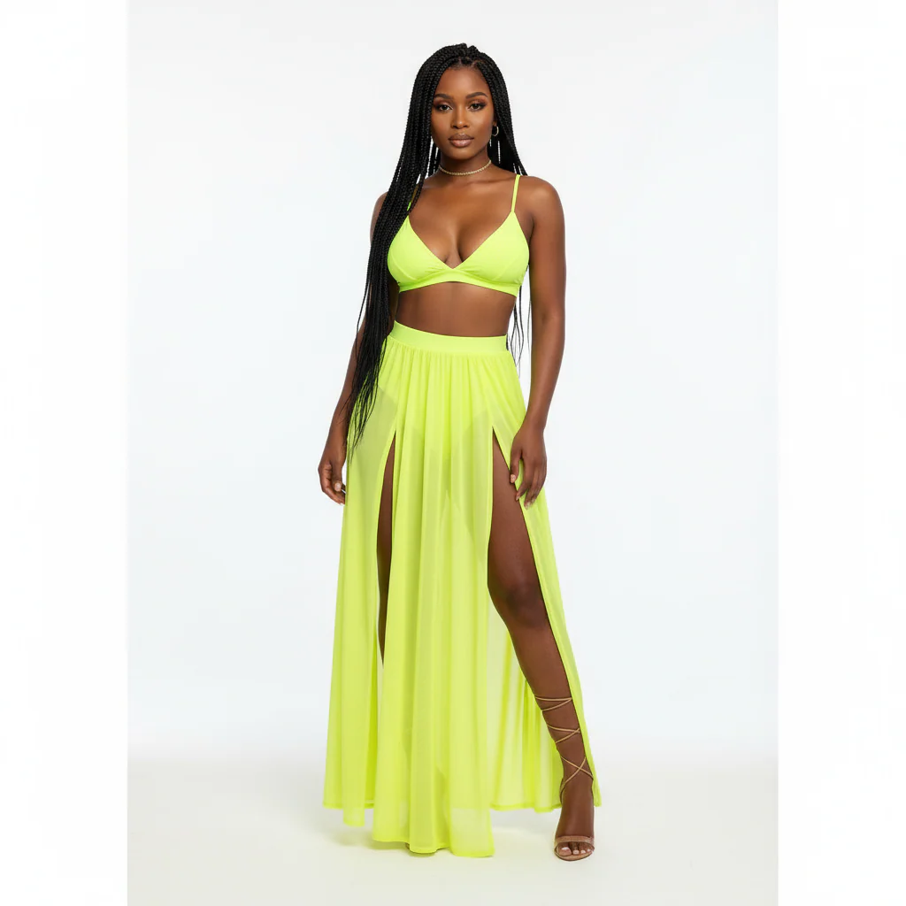 Side Slit Swimming Two Piece - Image 10