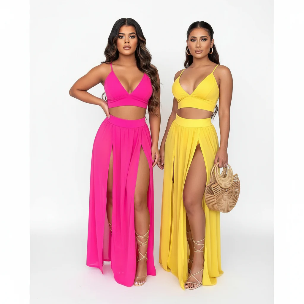Side Slit Swimming Two Piece - Image 3