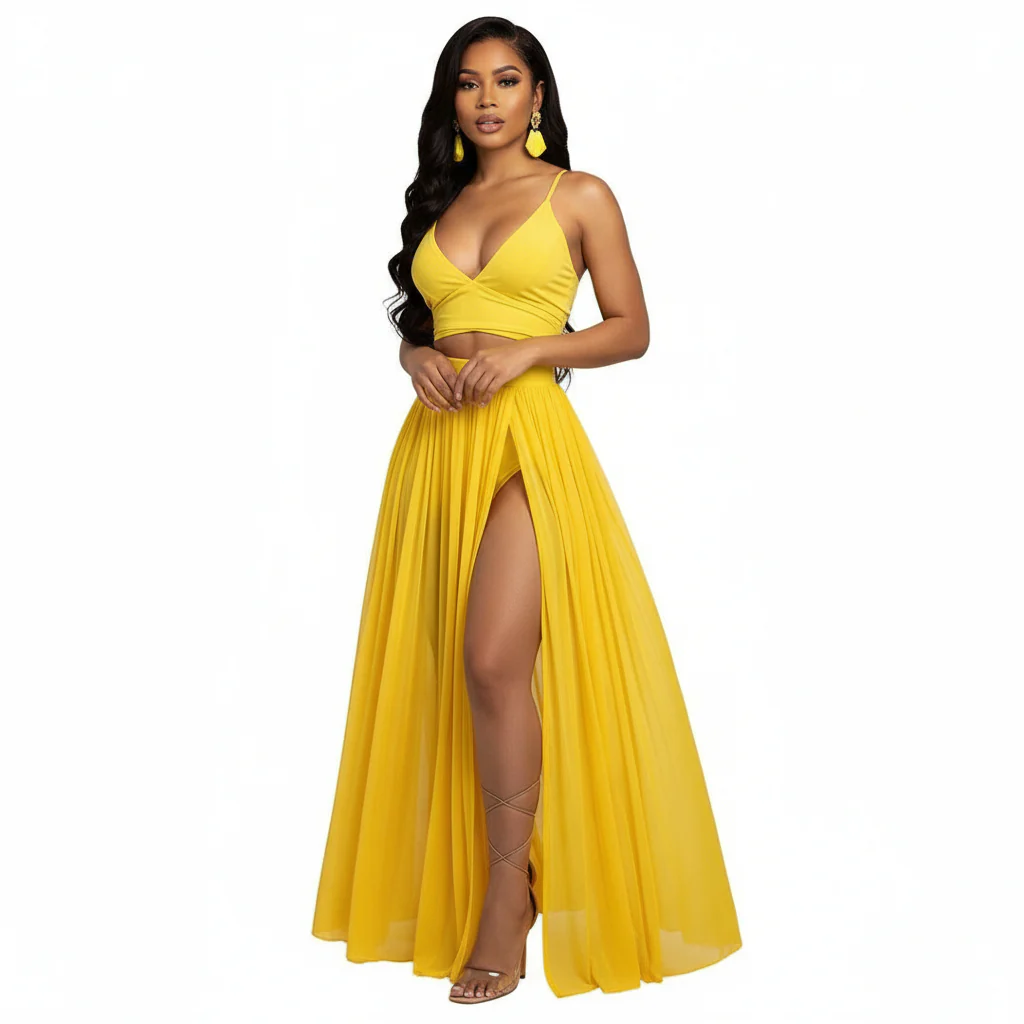 Side Slit Swimming Two Piece - Image 6