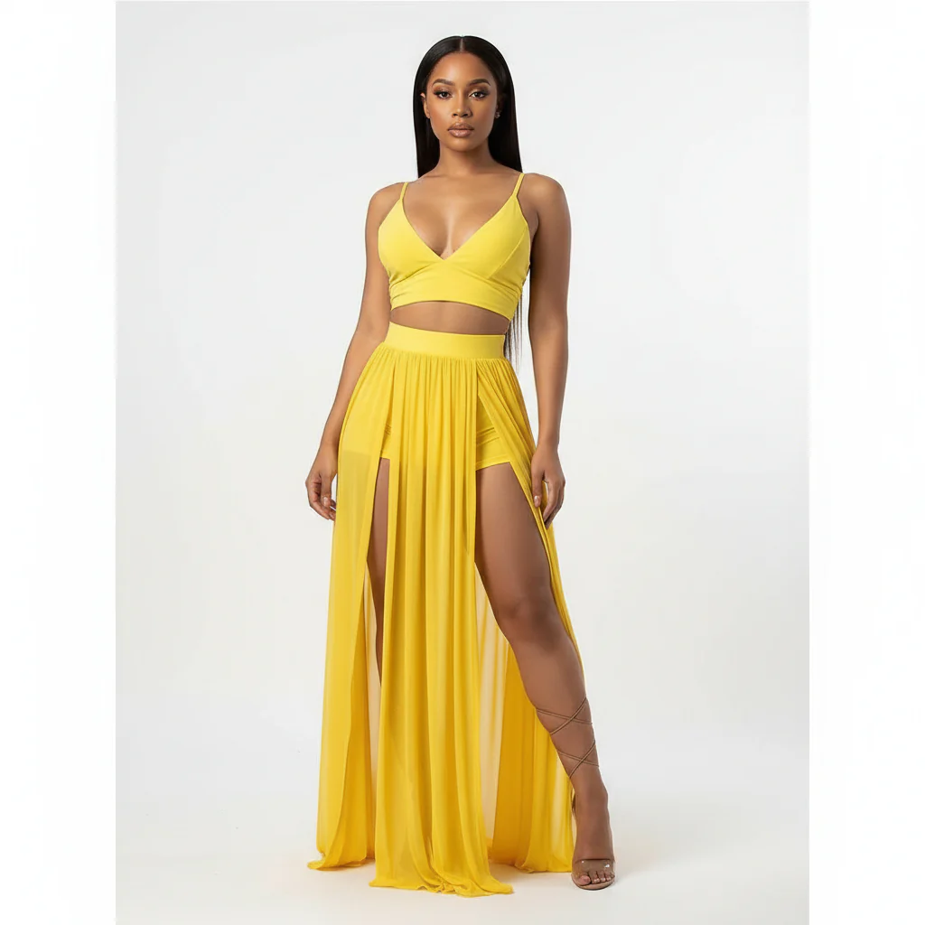 Side Slit Swimming Two Piece - Image 8