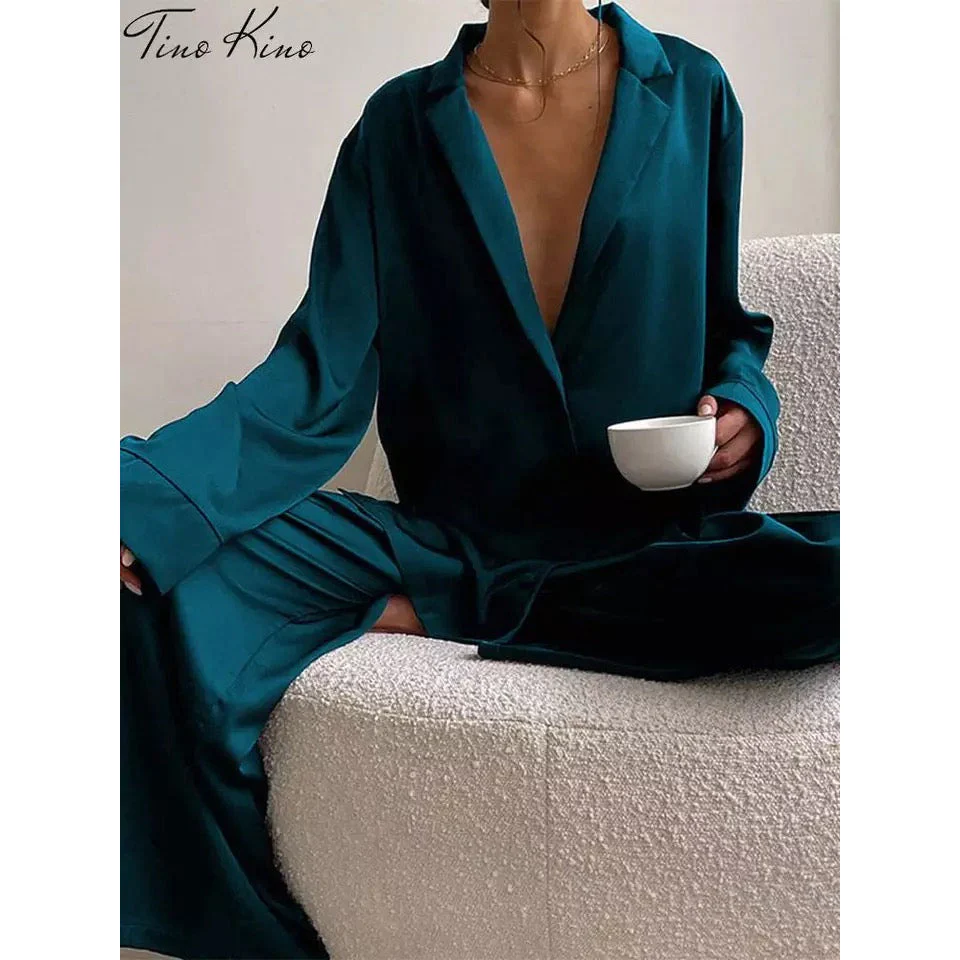 Silky Shirt and Trouser Twin Set - Image 4