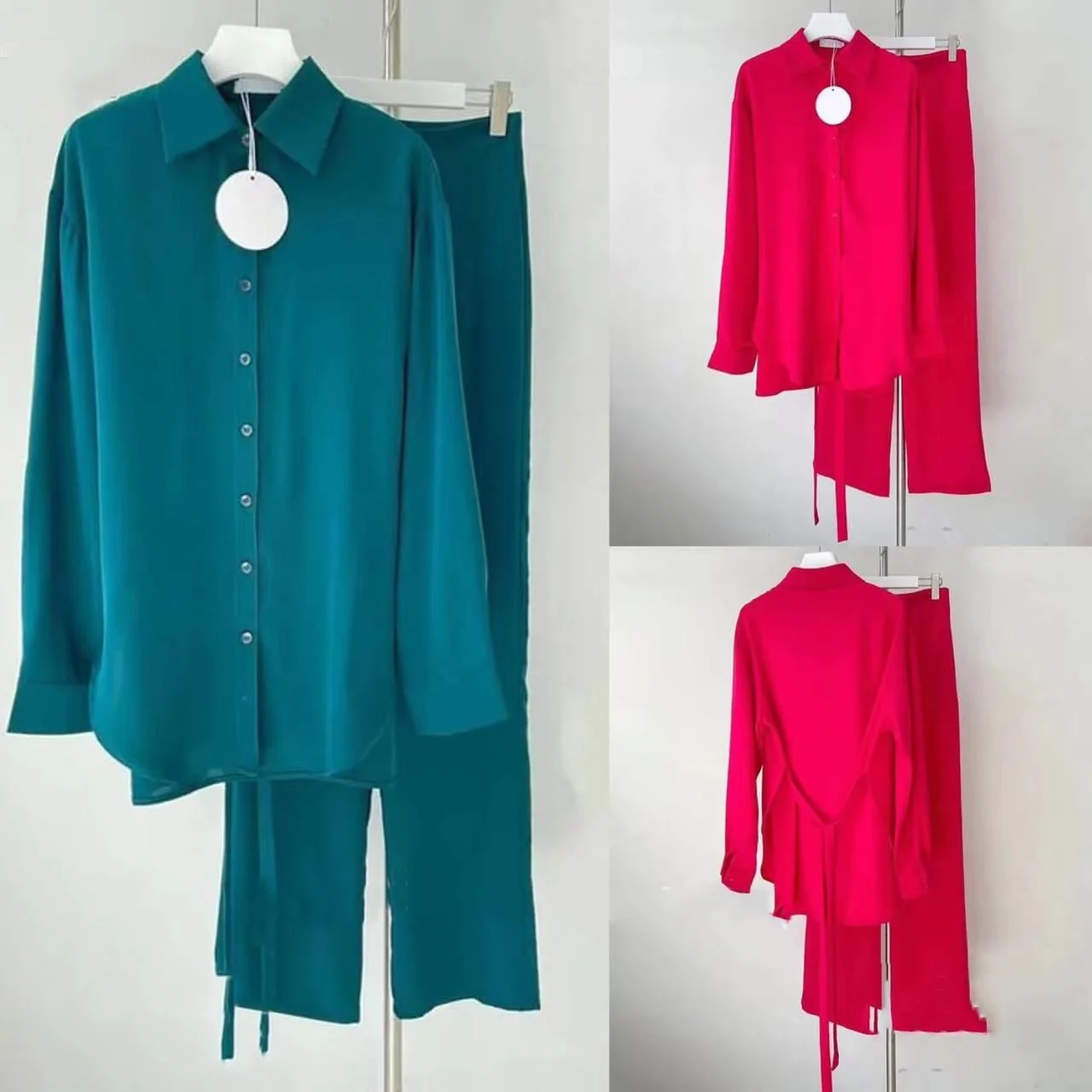 Silky Shirt and Trouser Twin Set - Image 5