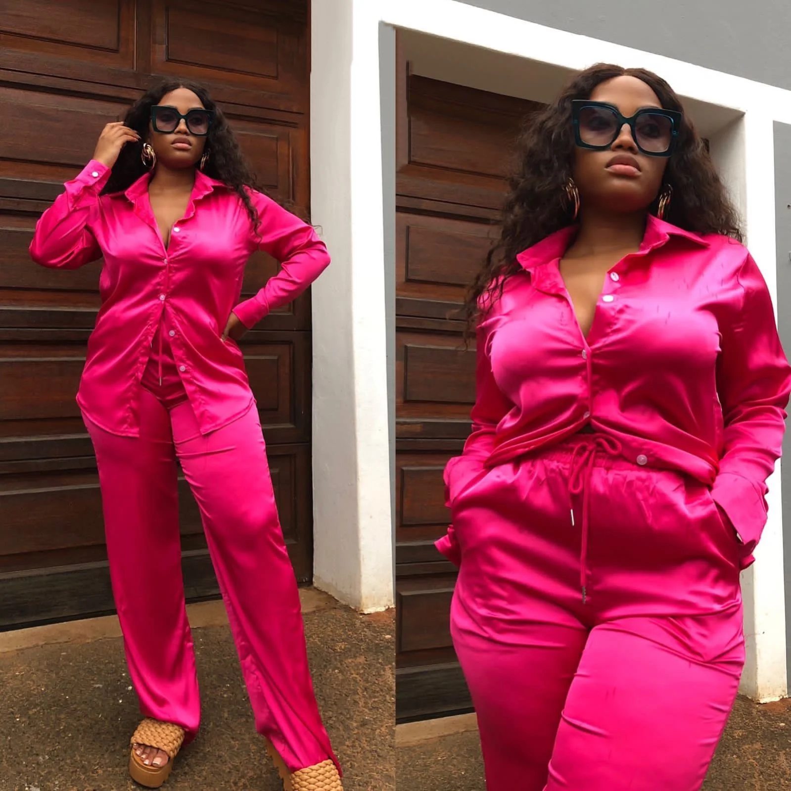 Silky Shirt and Trouser Twin Set - Image 7