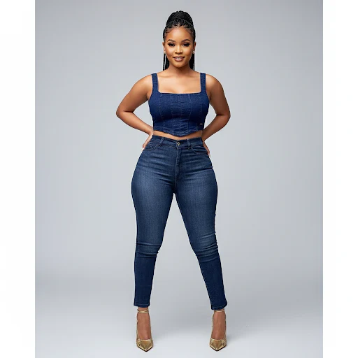 Skinny High waist Denim Jeans Pants