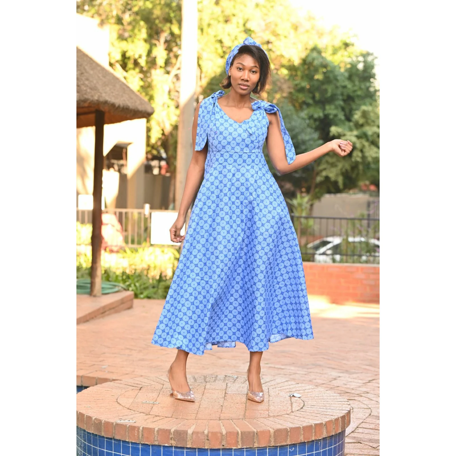Sleeveless Ankara Dress - Image 4