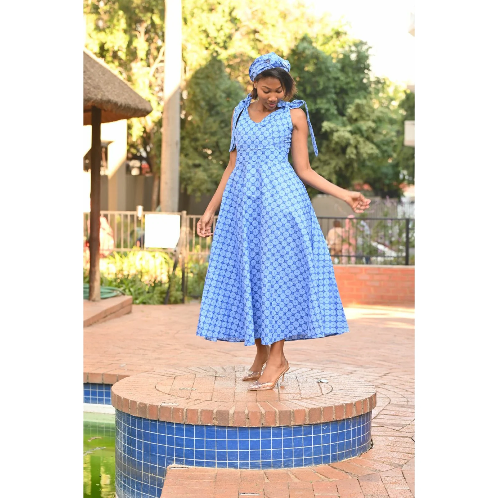 Sleeveless Ankara Dress - Image 9