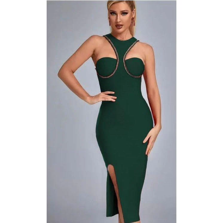Sleeveless Bandage Midi Dress - Image 5