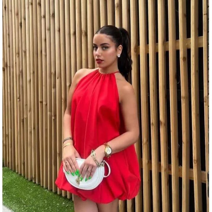 Sleeveless Chiffon Balloon Bubble Dress - Image 2