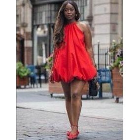 Sleeveless Chiffon Balloon Bubble Dress - Image 8