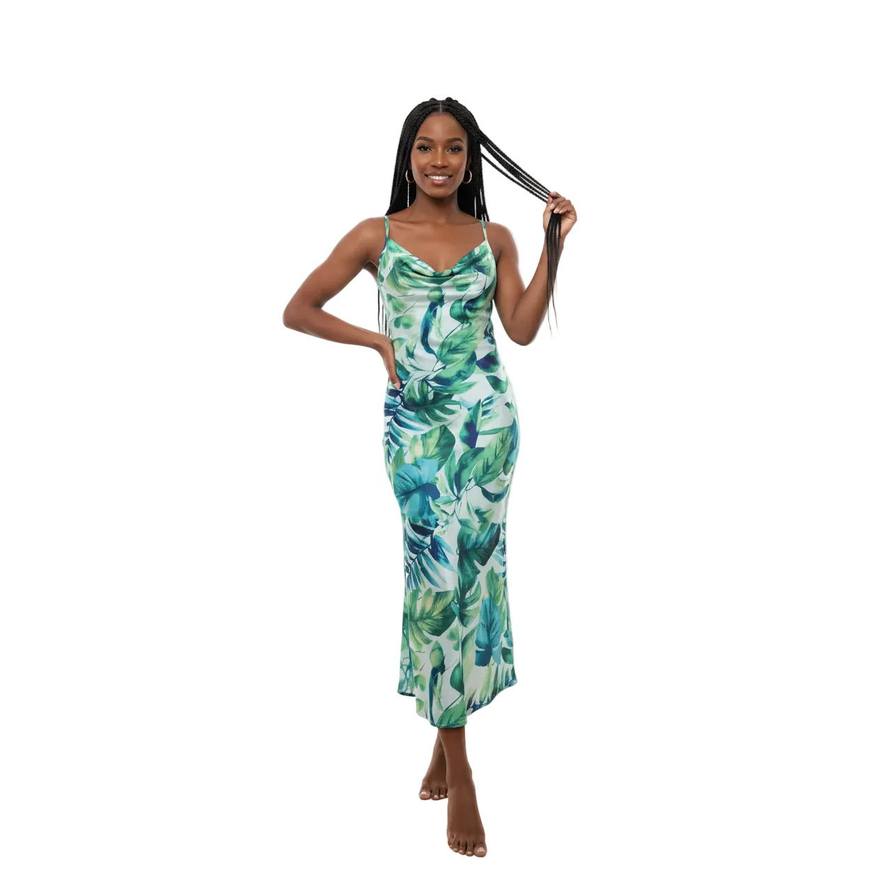 Sleeveless Dress Spring Summer Print Long Beach Style Dress - Image 2