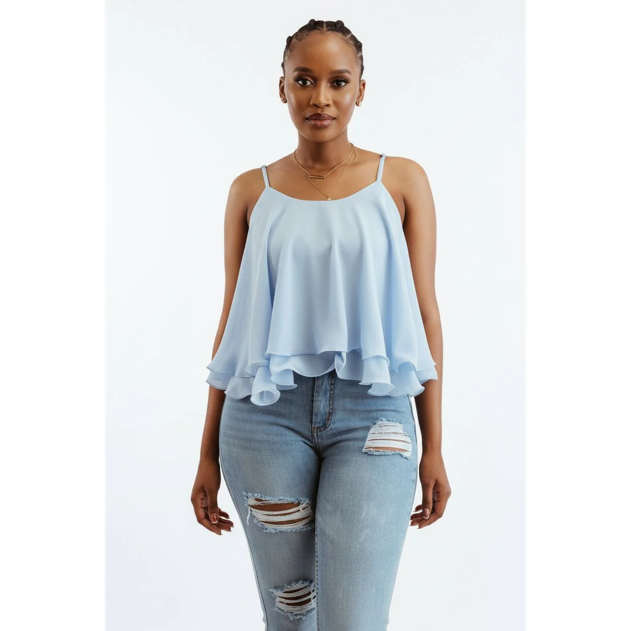 Sleeveless Fashion Blouse