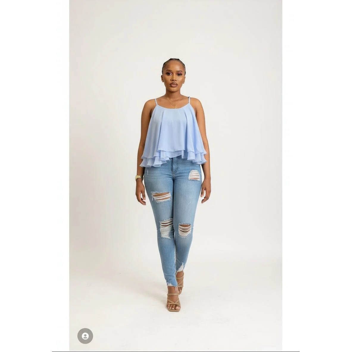 Sleeveless Fashion Blouse - Image 2