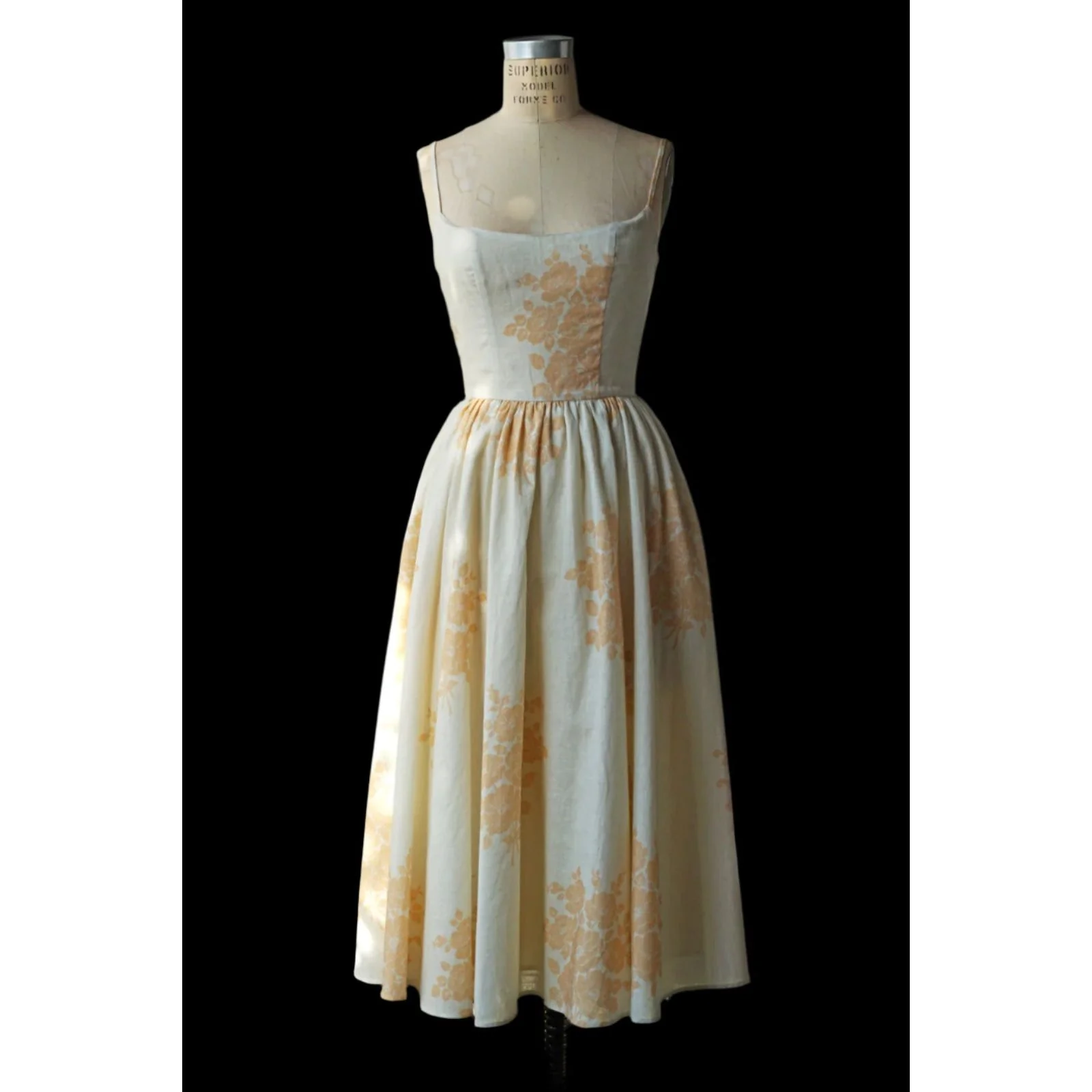 Sleeveless Floral A Line Fit Flare Midi Dress - Image 6