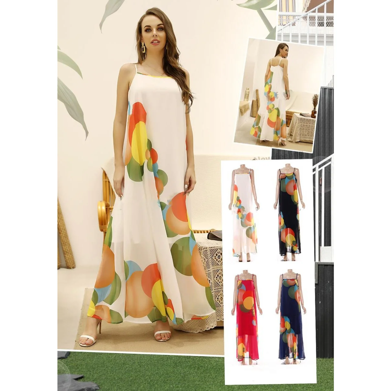 Sleeveless Floral Maxi Dress  - Image 2