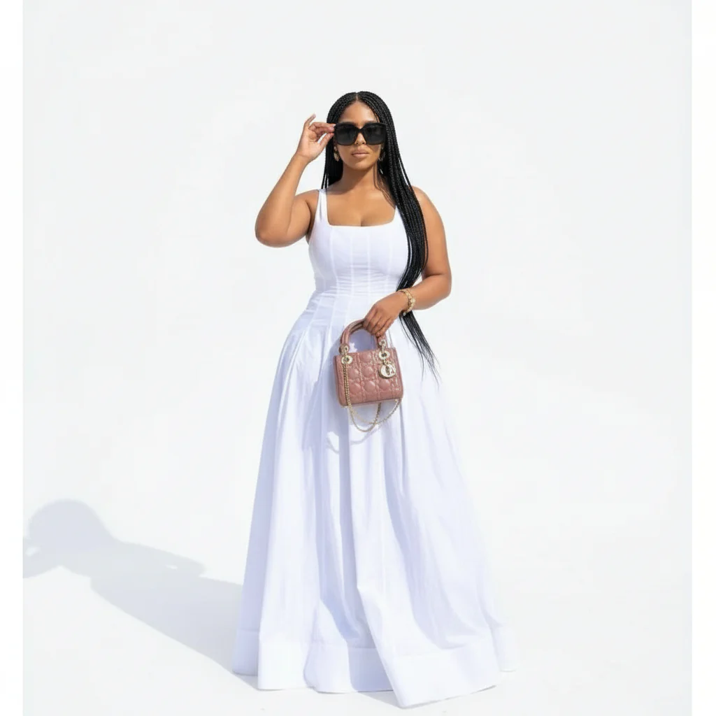 Sleeveless Formal Maxi Dress.