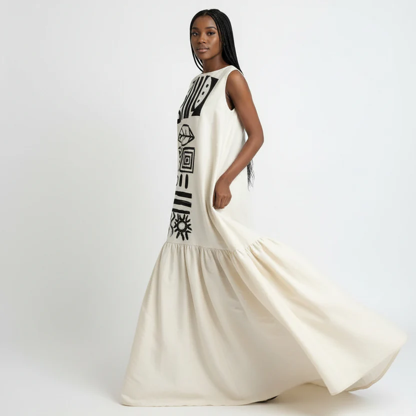 Sleeveless Free Size Long Dress