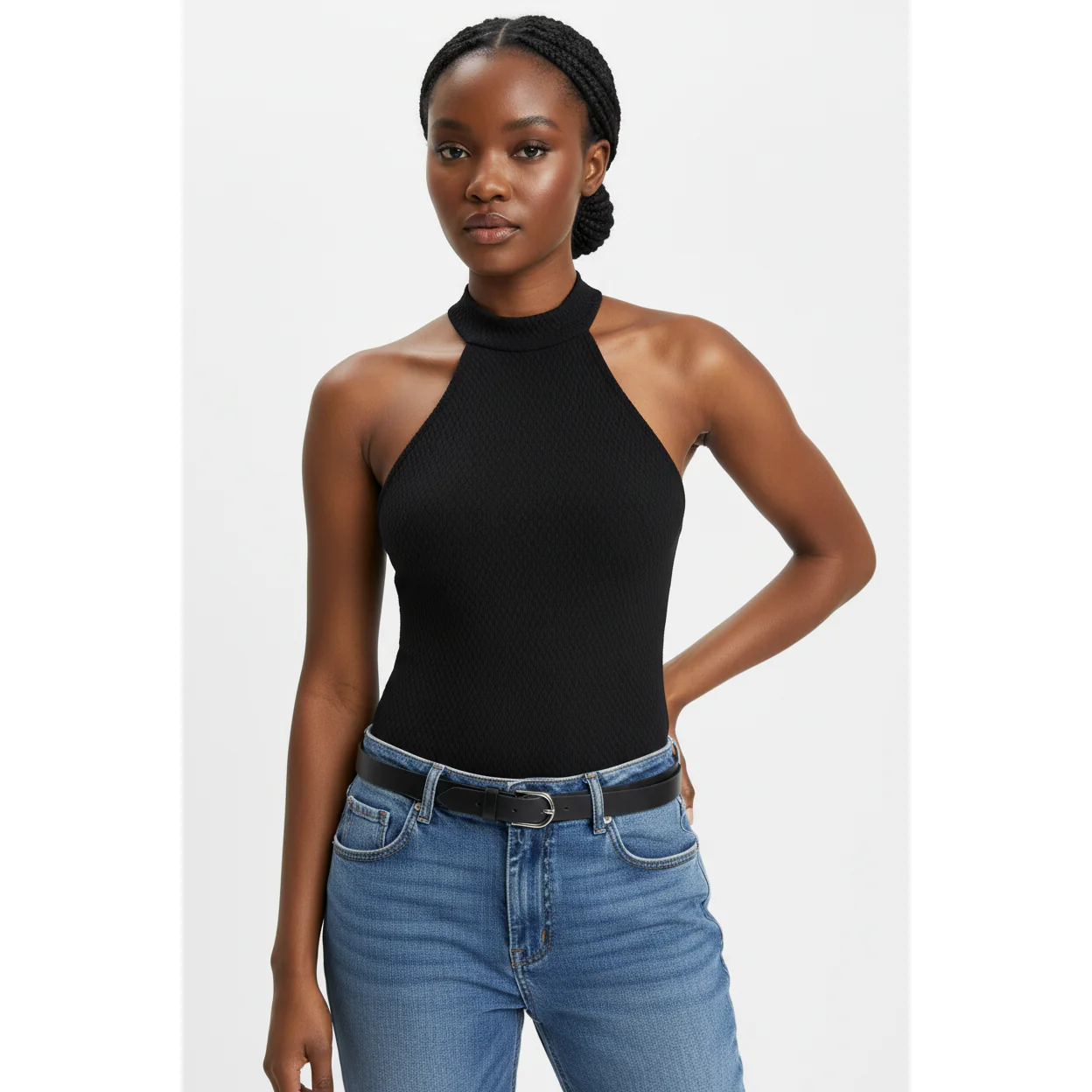 Sleeveless Halter Bodysuit - Image 2