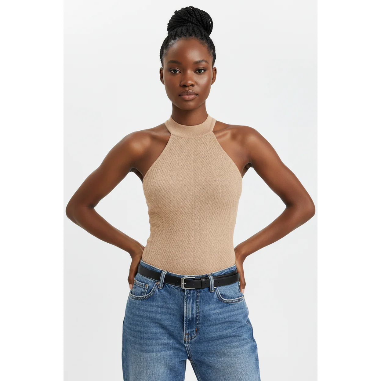 Sleeveless Halter Bodysuit - Image 4