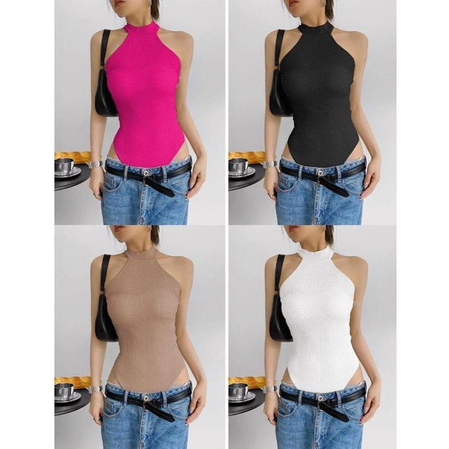 Sleeveless Halter Bodysuit - Image 5