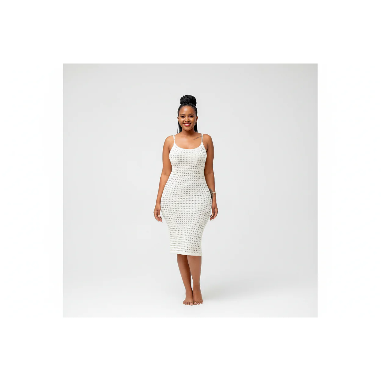 Sexy Hollow Knitted Suspender Dress - Image 4