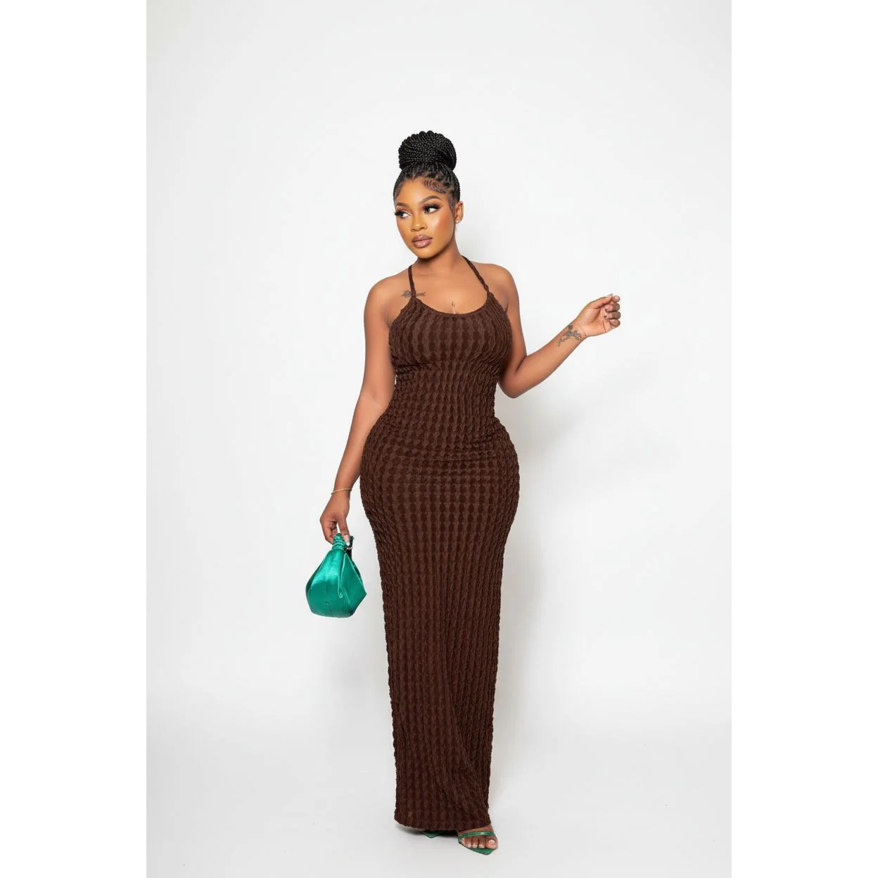 Sleeveless Halter Maxi Dress - Image 2