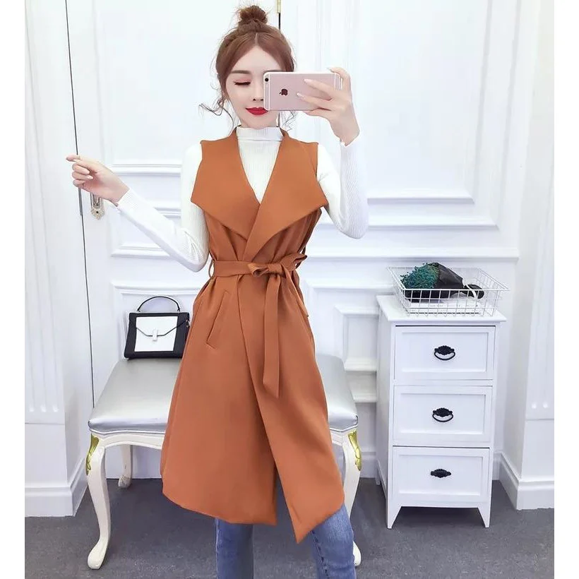 Sleeveless Long Coat 