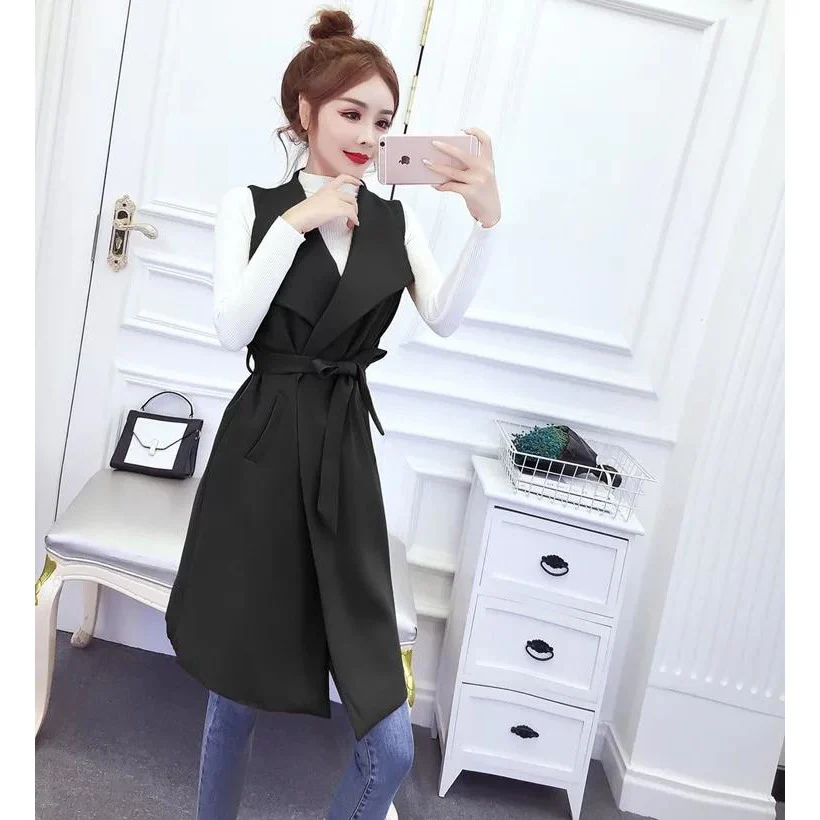 Sleeveless Long Coat  - Image 2