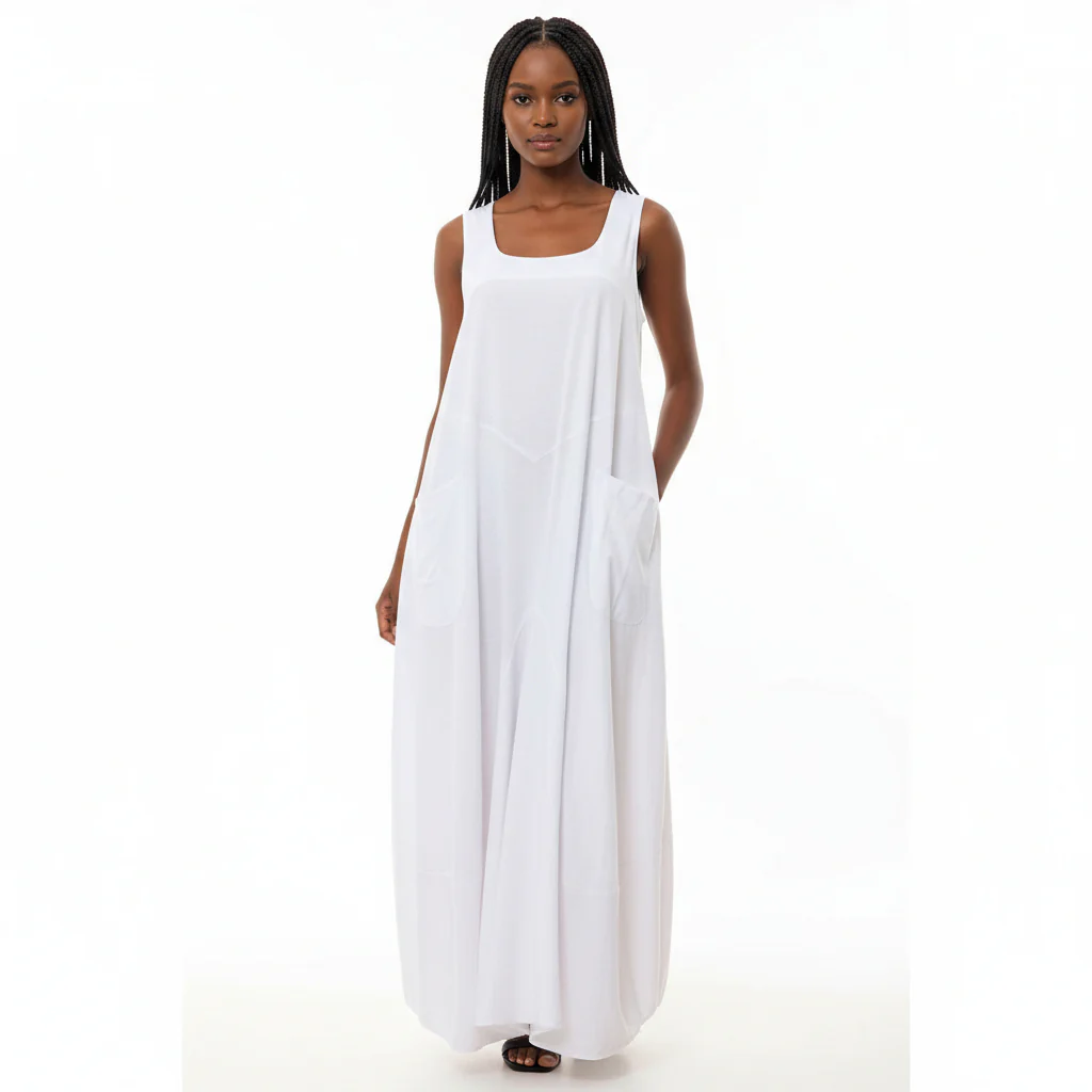 Sleeveless Long Loose Dress - Image 3