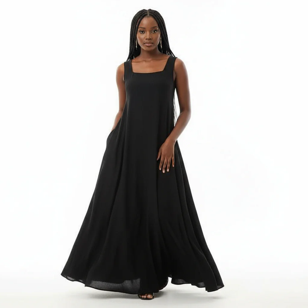 Sleeveless Long Loose Dress - Image 4