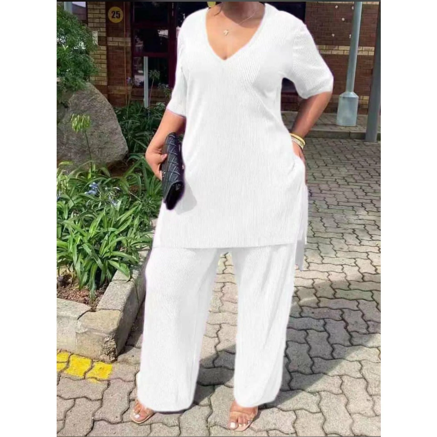 Sleeveless Long Top & Palazzo Pants Sat - Image 3