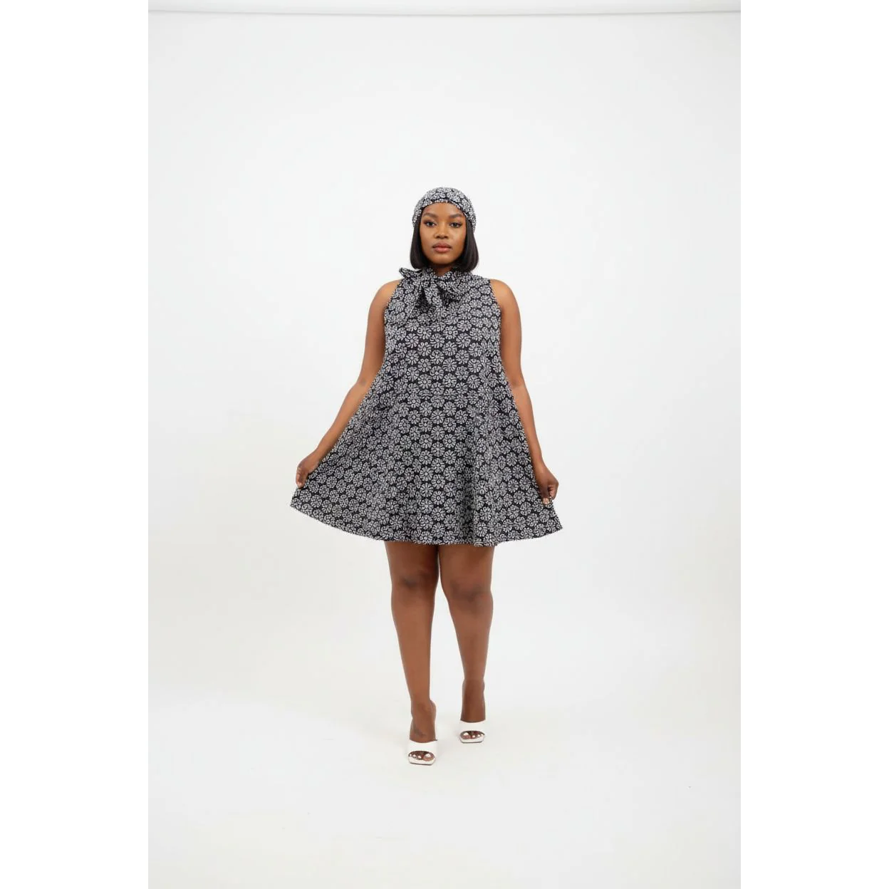 Sleeveless Mini Ankara Dress