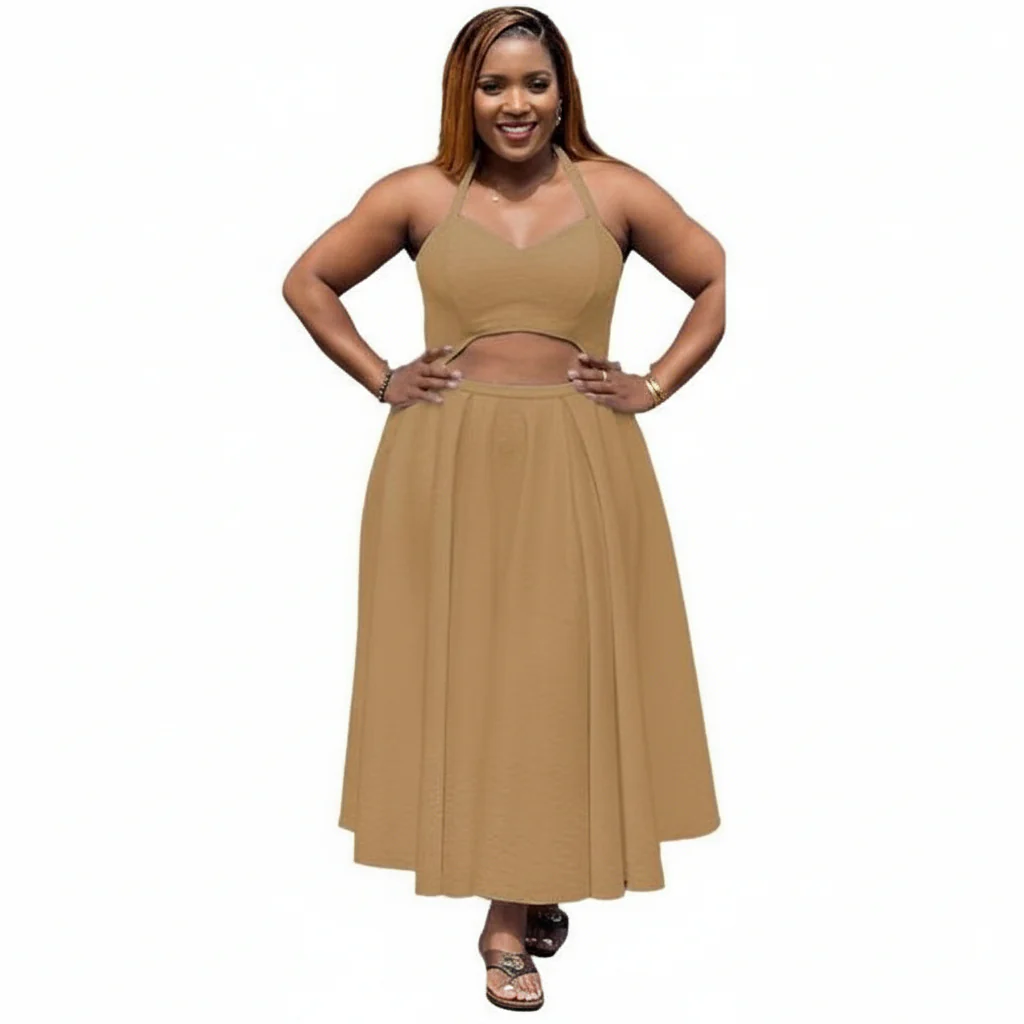 Sleeveless Open Waste Dress - Image 5