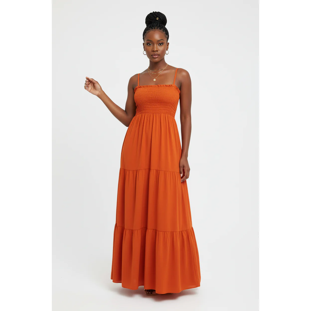 Sleeveless Patchwork Maxi Dress - Image 3