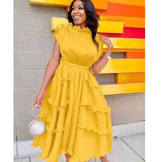 Sleeveless Pleated Loose  Dress