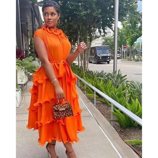Sleeveless Pleated Loose  Dress - Image 3