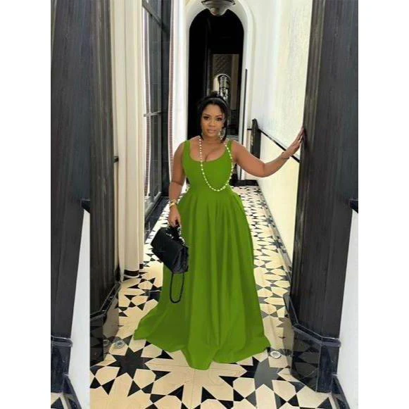 Sleeveless Pleated Maxi Dress. - Image 2