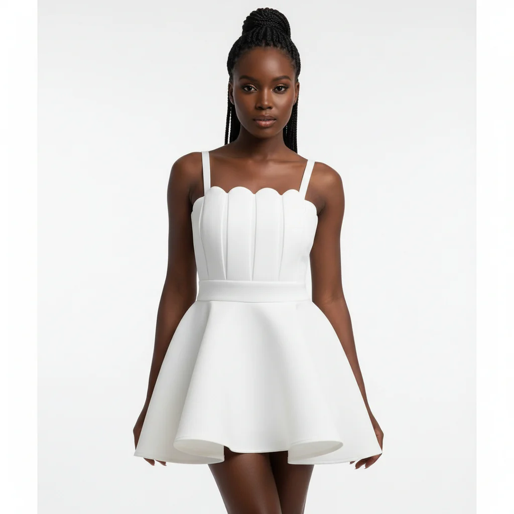 Sleeveless Pleated Mini Dress - Image 4