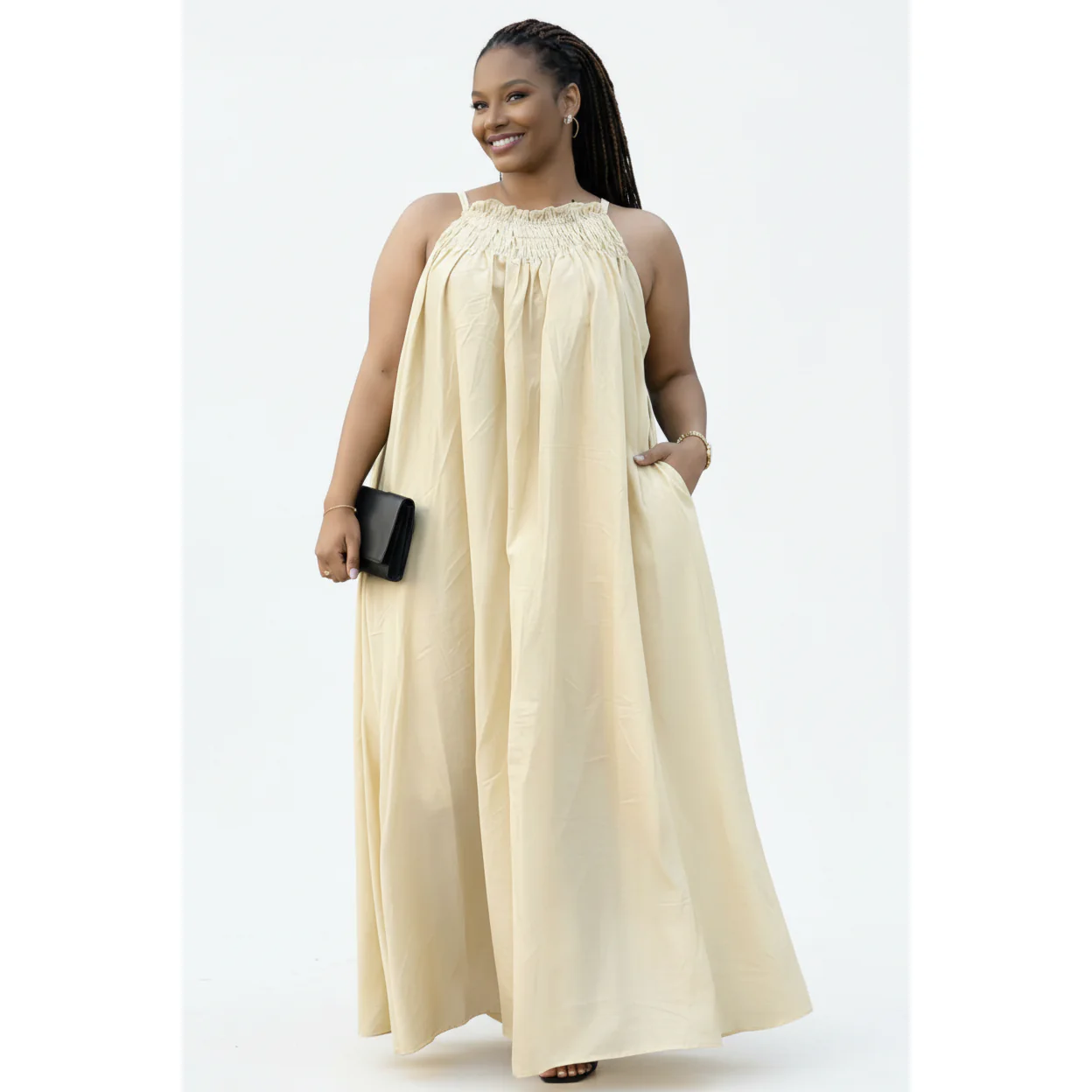Sleeveless Pleated Summer Maxi Dress - Image 2