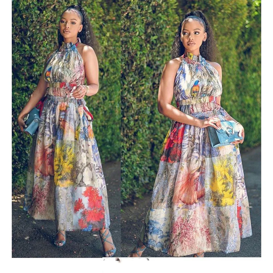 Sleeveless Print Maxi Dress - Image 2