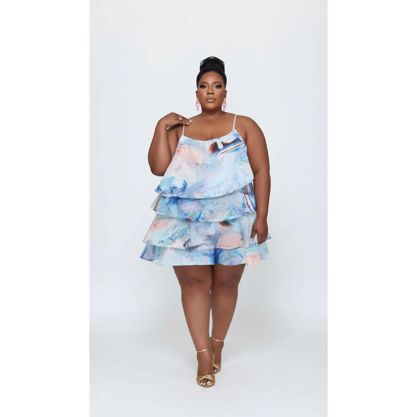 Sleeveless Ruffle Mini Dress - Image 3
