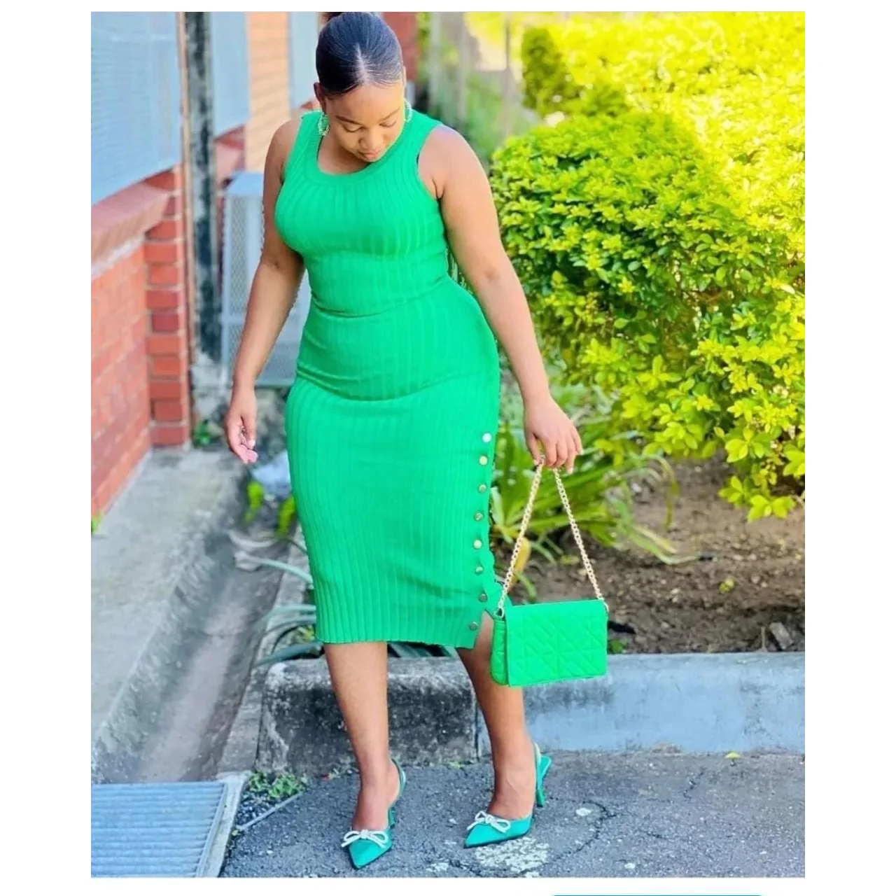 Sleeveless Side Slit Dress - Image 5
