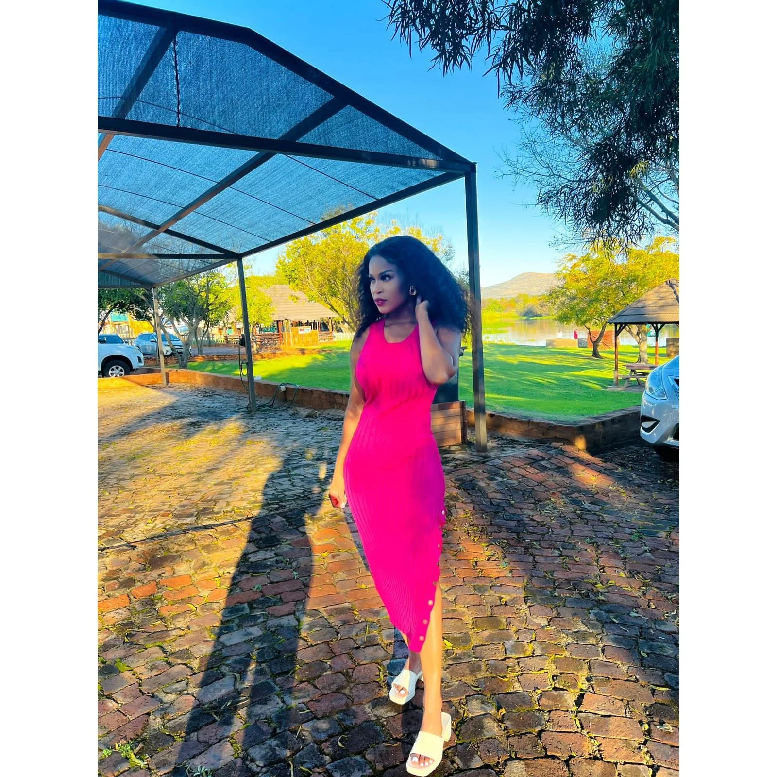 Sleeveless Side Slit Dress - Image 7
