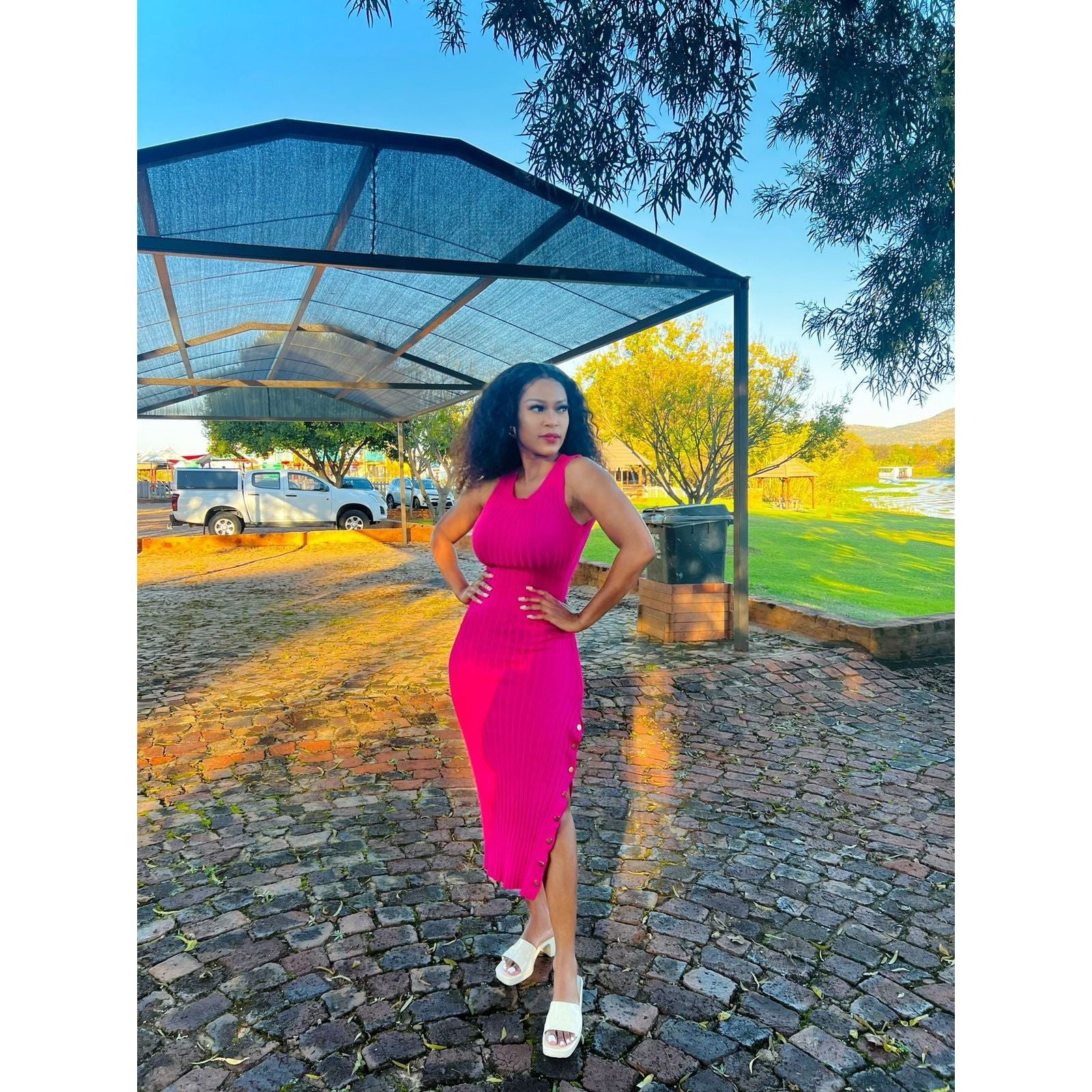 Sleeveless Side Slit Dress - Image 8