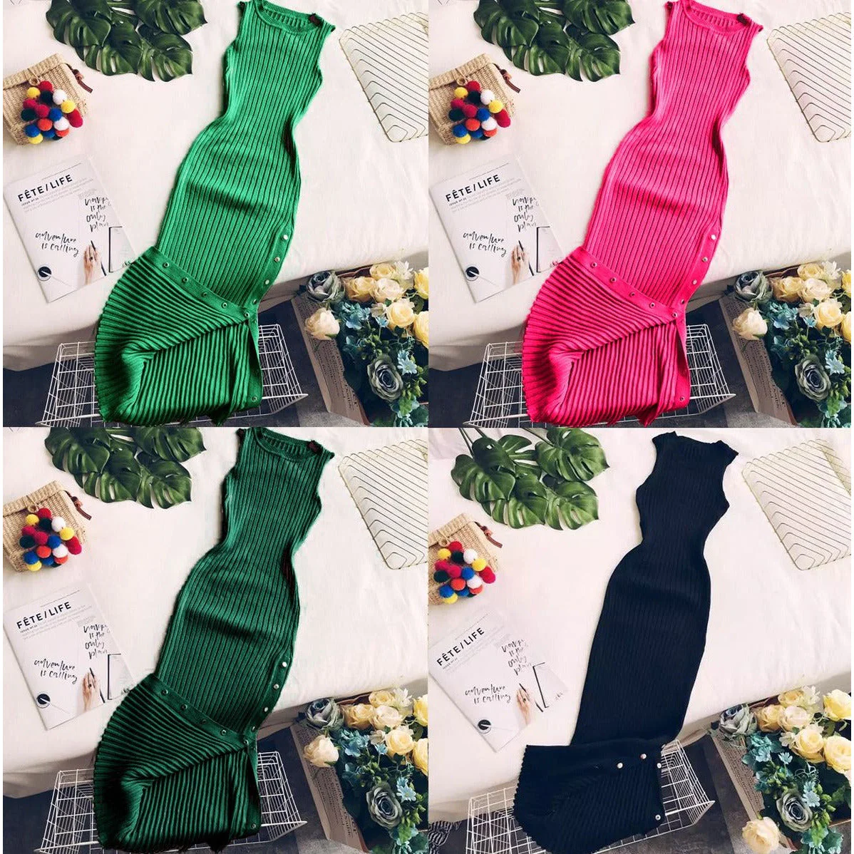 Sleeveless Side Slit Dress - Image 9