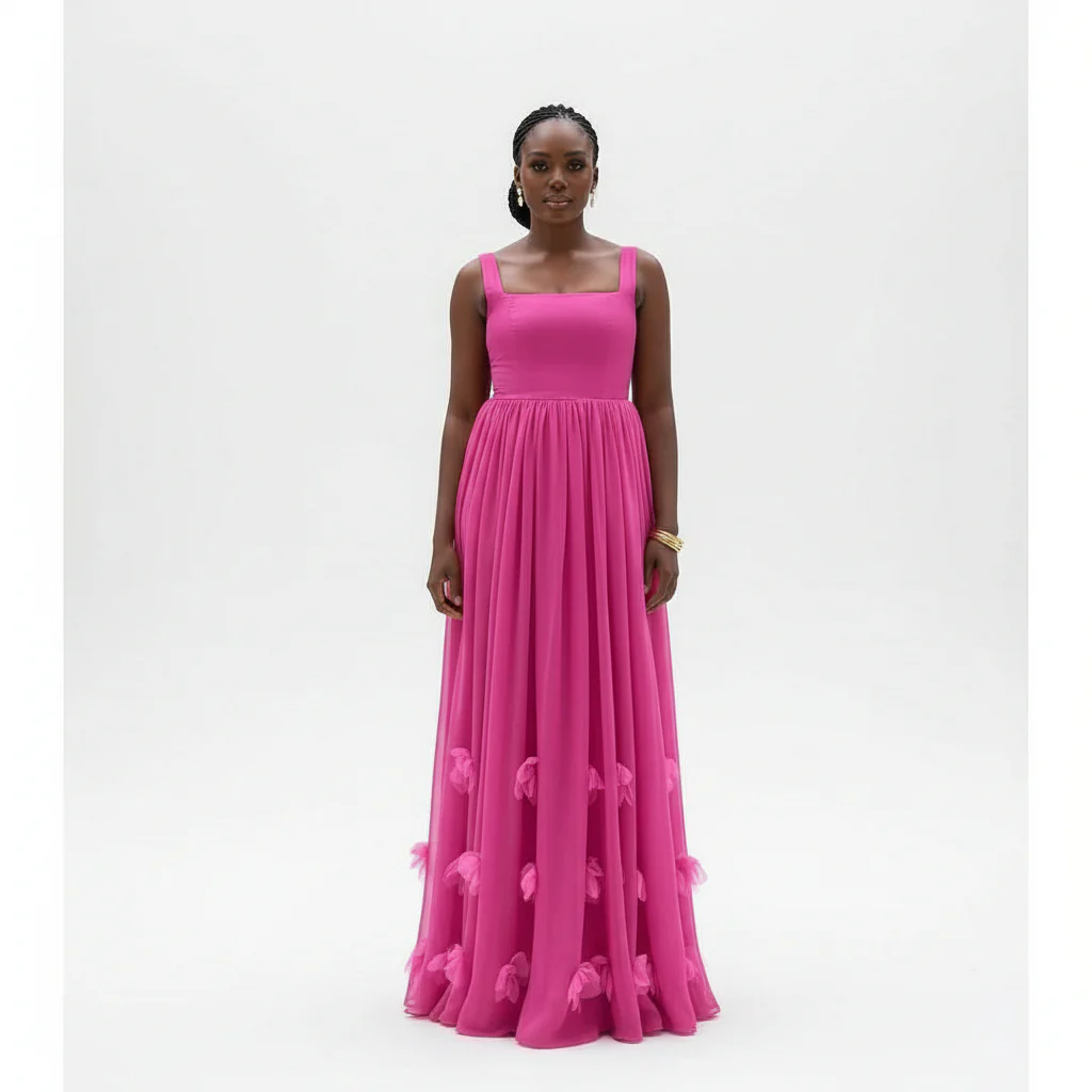 Sleeveless Spaghetti Straps Pleated Maxi Dress - Image 2