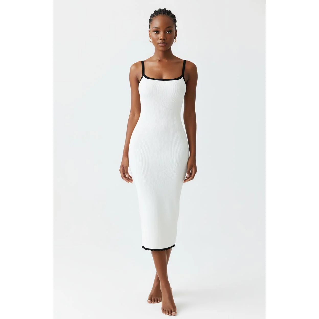 Sleeveless Square Neck Bodycon Maxi Dress - Image 4